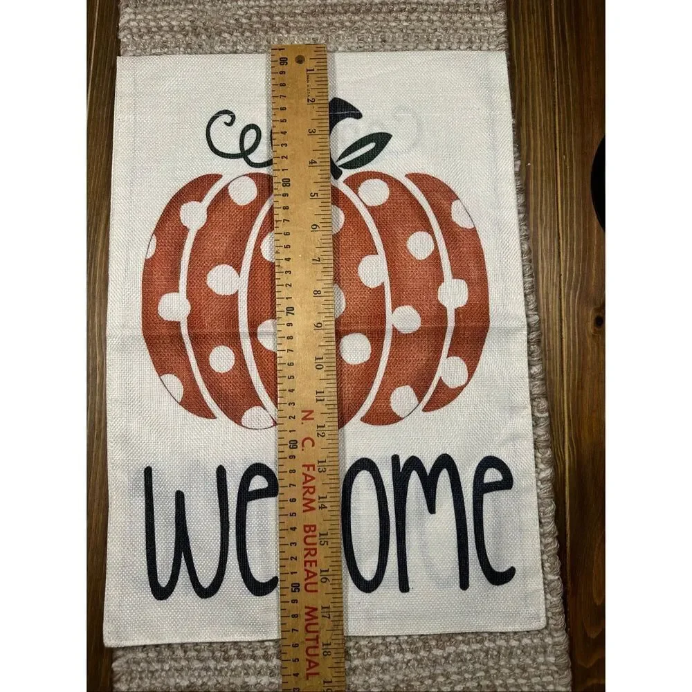 Thanksgiving pumpkin Outdoor garden flag double sided new